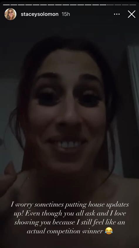 Stacey Solomon posts video naked from the bath as she worries。